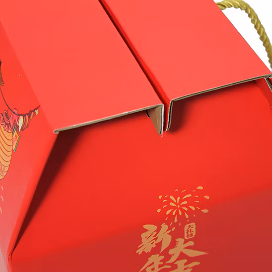 Boîte réutilisée de carton d'emballage de papier de carton ondulé imprimé par logo fait sur commande