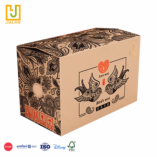 La personnalisation de base a imprimé la boîte robuste d'annonce de carton de papier ondulé d'expédition de grande taille