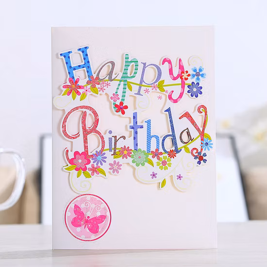 Imprimer Merci Carton Emballage Carte de voeux personnalisée Pop up