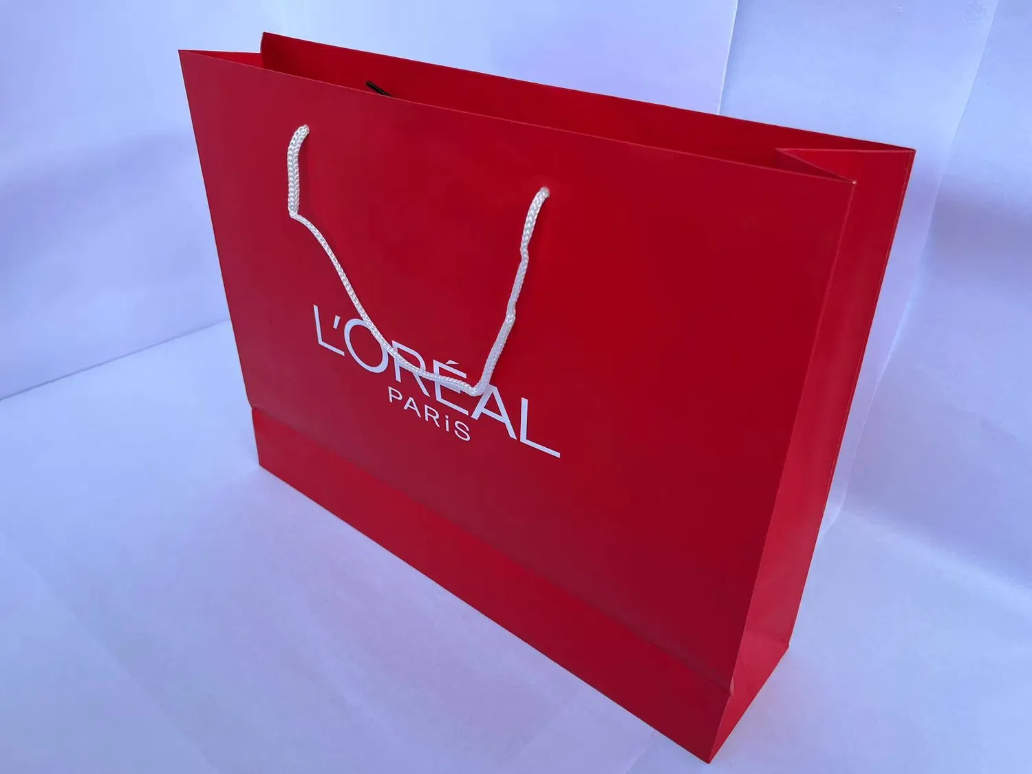 Sac de cadeau d'achats de luxe d'emballage de papier enduit d'art blanc imprimé de FSC